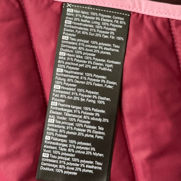 NWT Kari Traa Eva Down Jacket. Tweed. Olive Green and Plum. Size XS. - Picture 9 of 16